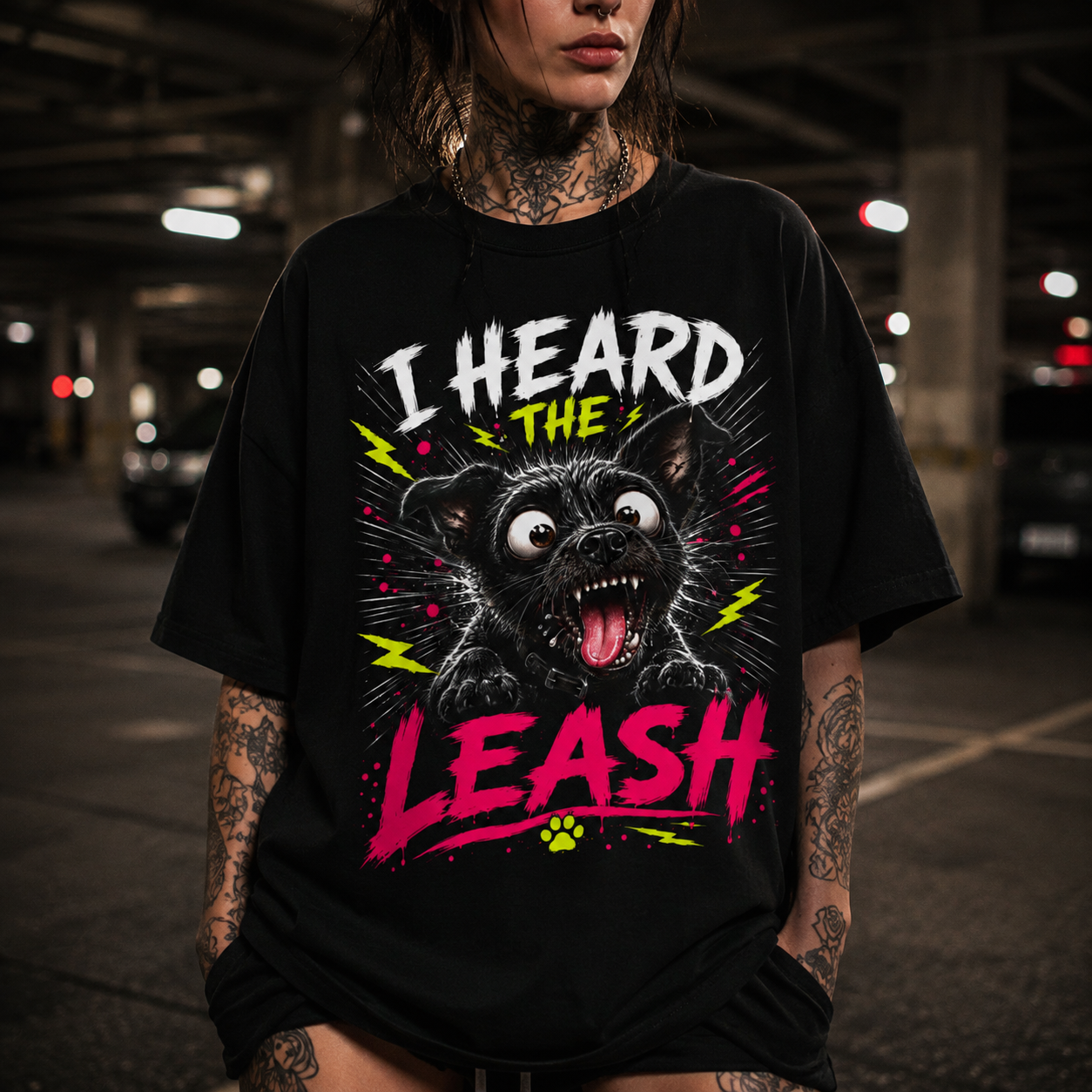 Excited Terrier  Dog - I Heard the Leash