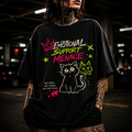 Disturbed Cat T-Shirt - Emotional Support Menace
