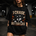 Lover Terrier Dog T-Shirt - I Chase Butterflies