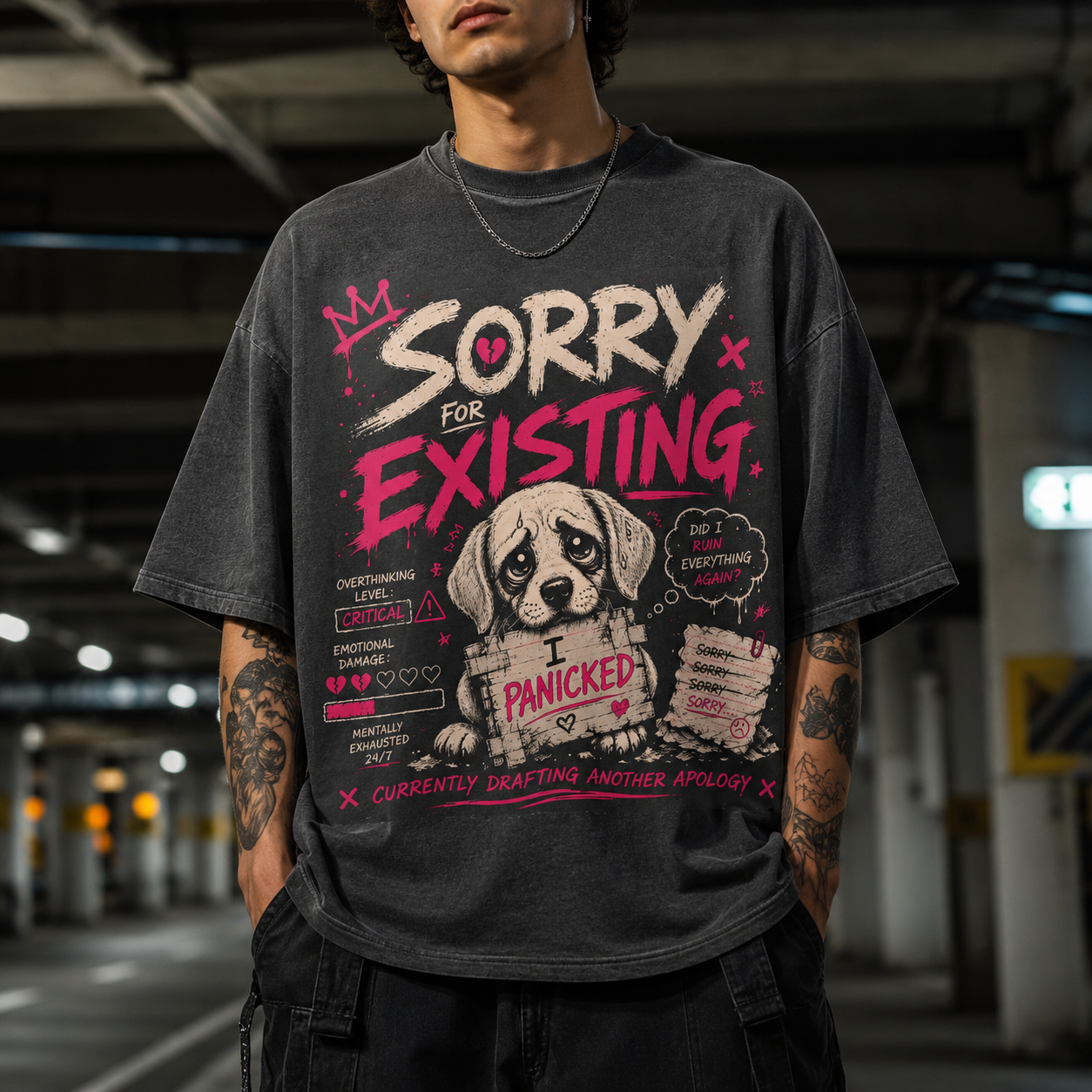 Apologetic Puppy Dog Tee - Sorry For Existing