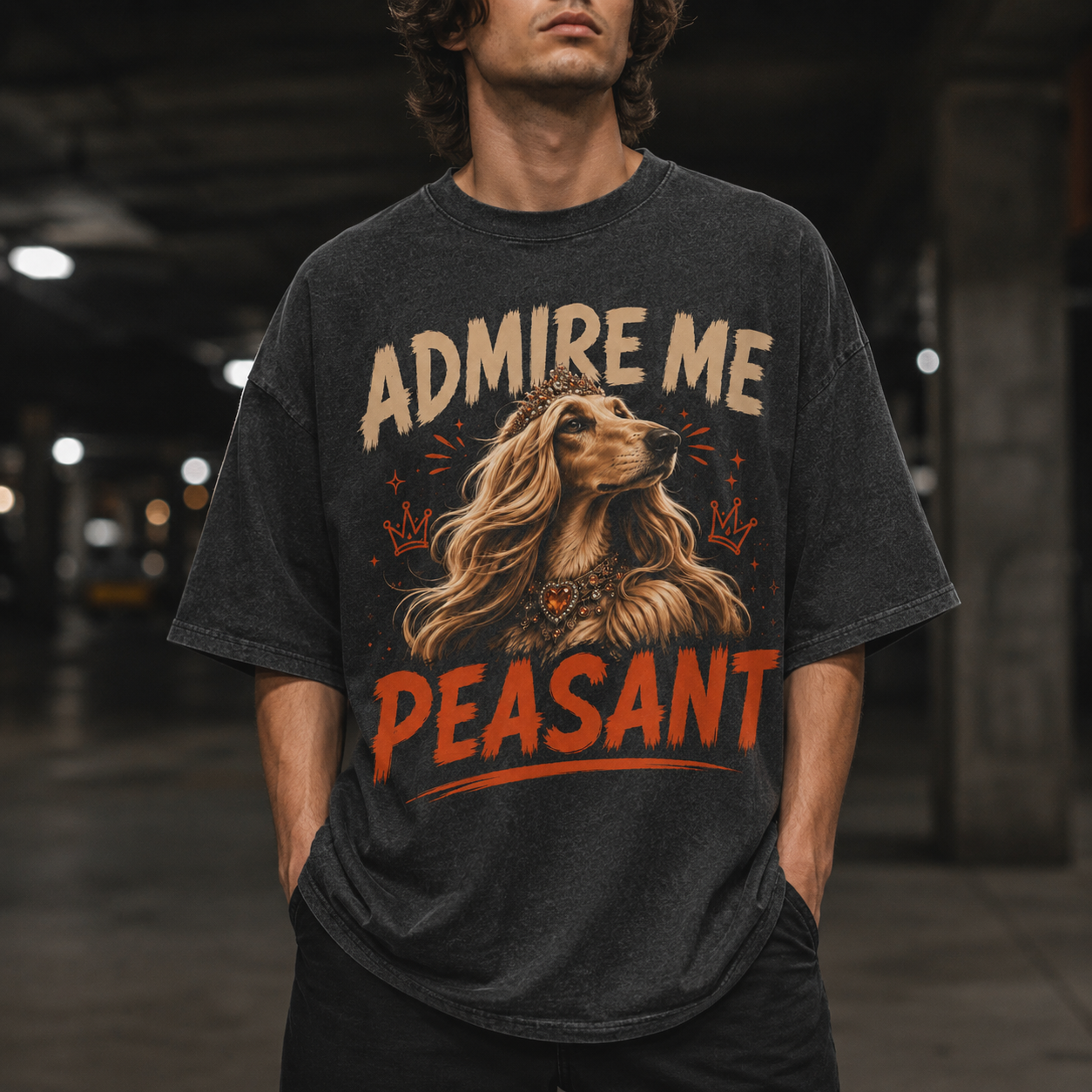 Conceited Afghan Hound Dog - Admire Me Peasant