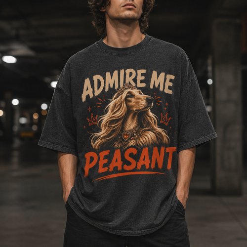 Conceited Afghan Hound Dog - Admire Me Peasant
