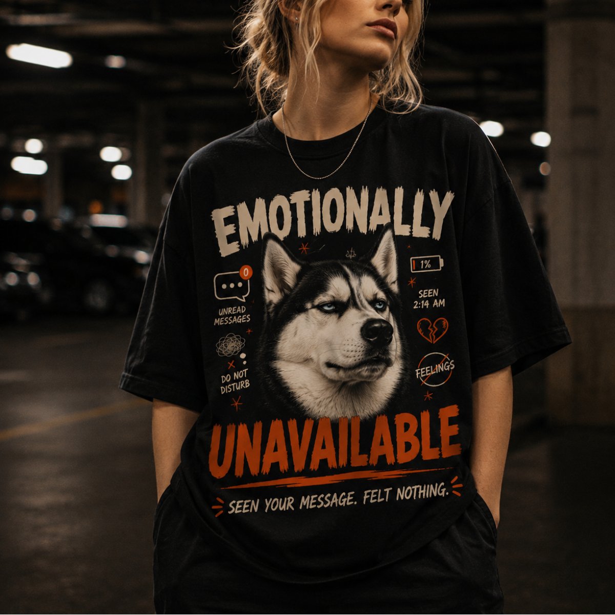 Serious Look Husky Dog - Emotionally Unavailable