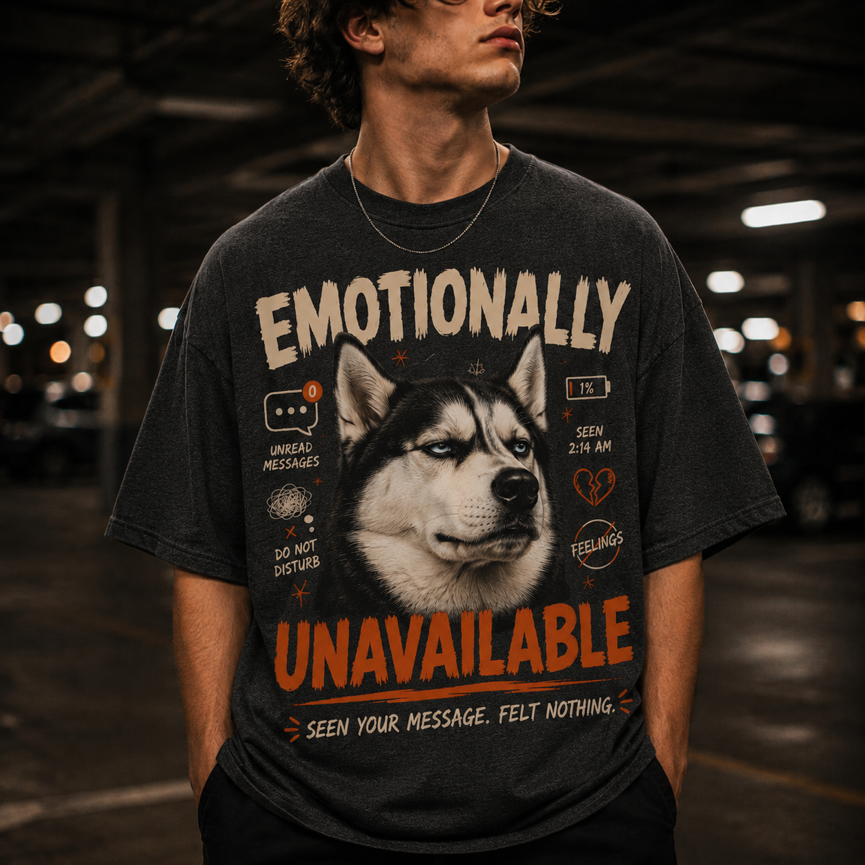 Serious Look Husky Dog - Emotionally Unavailable