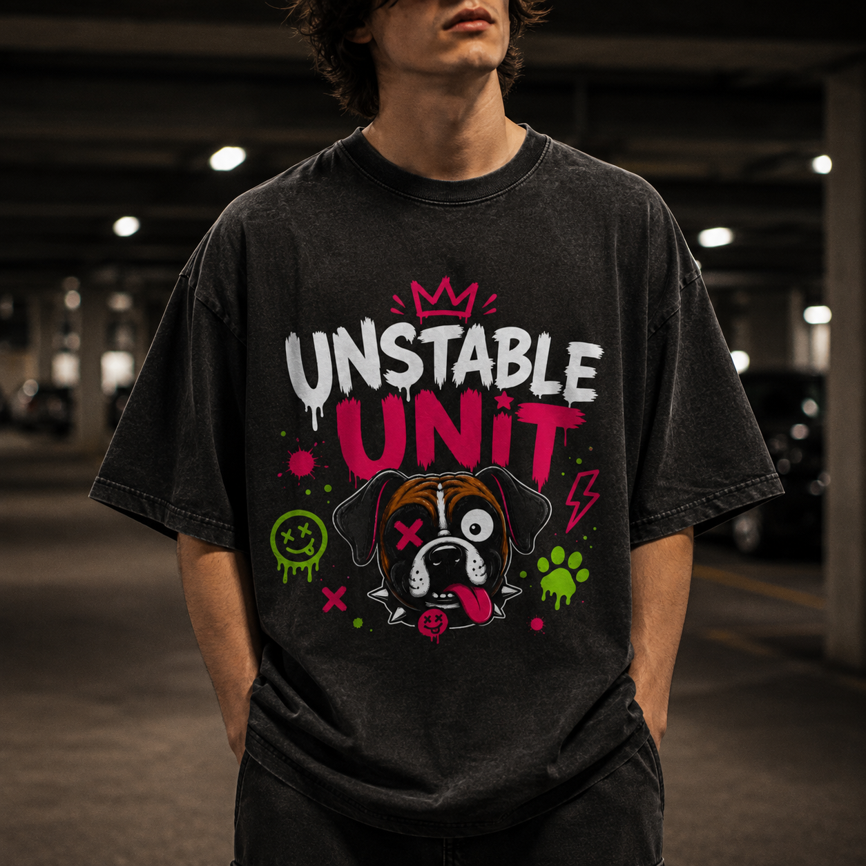 Volatile Boxer Tee - Unstable Unit