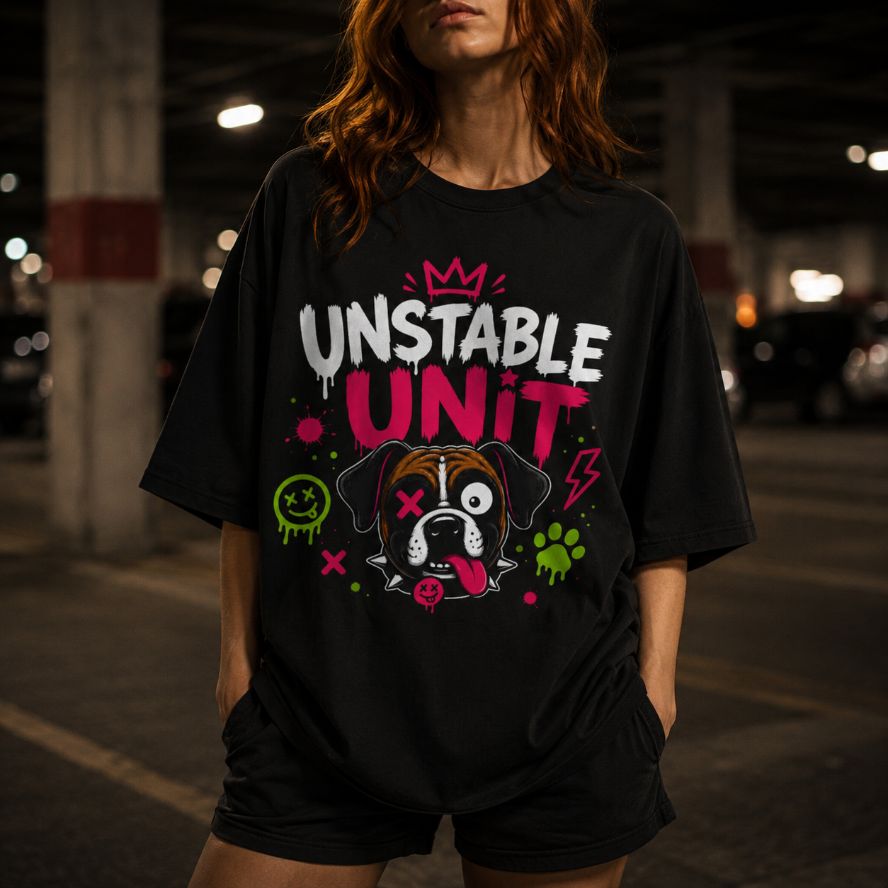 Volatile Boxer Tee - Unstable Unit