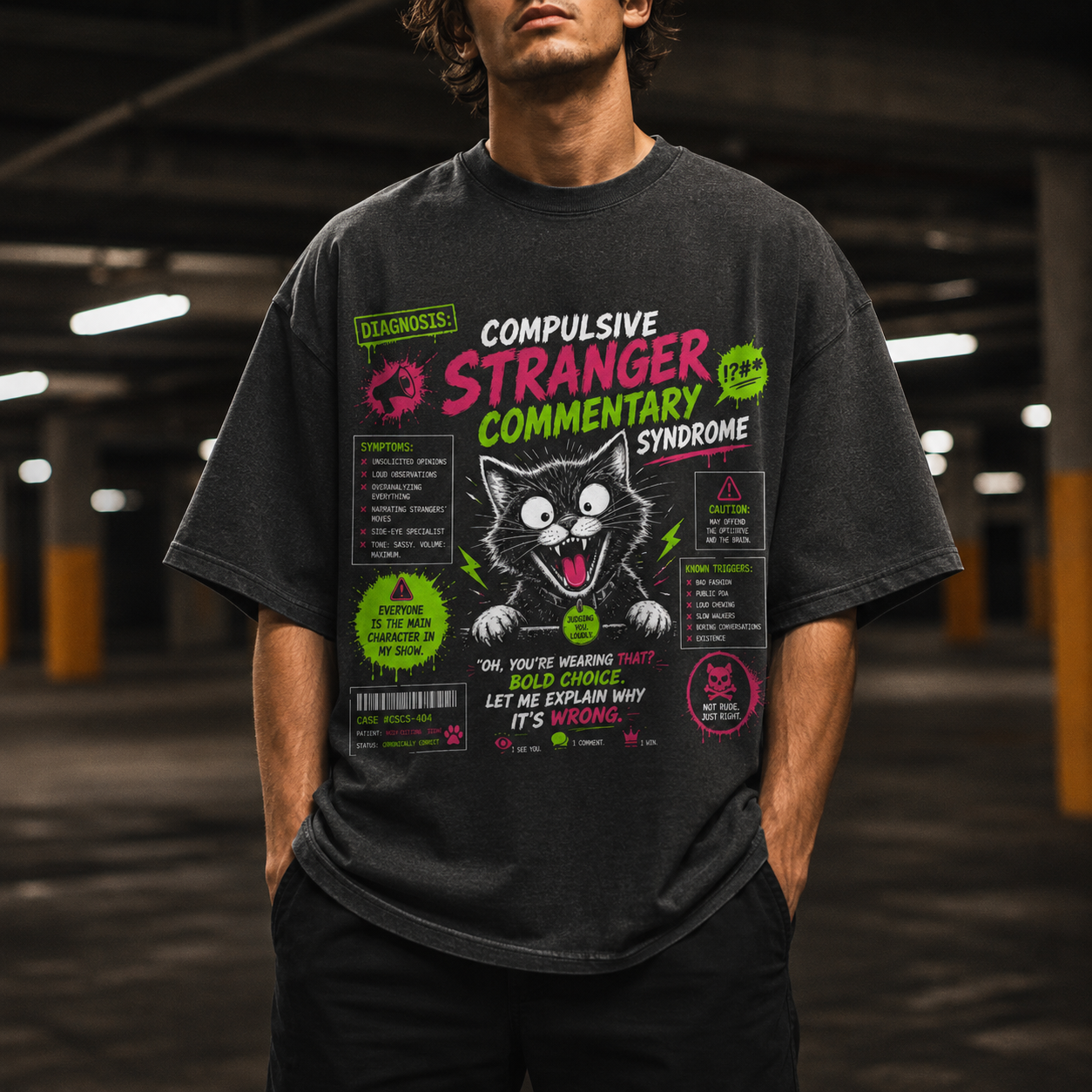 Intrusive Bombay Cat Tee - Compulsive Stranger Comentary