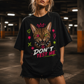 Defensive Streetwear Cat Tee - Don’t Test Me