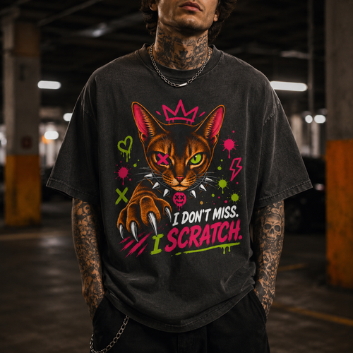 Calamitous Abyssian Cat Tee - I Scratch
