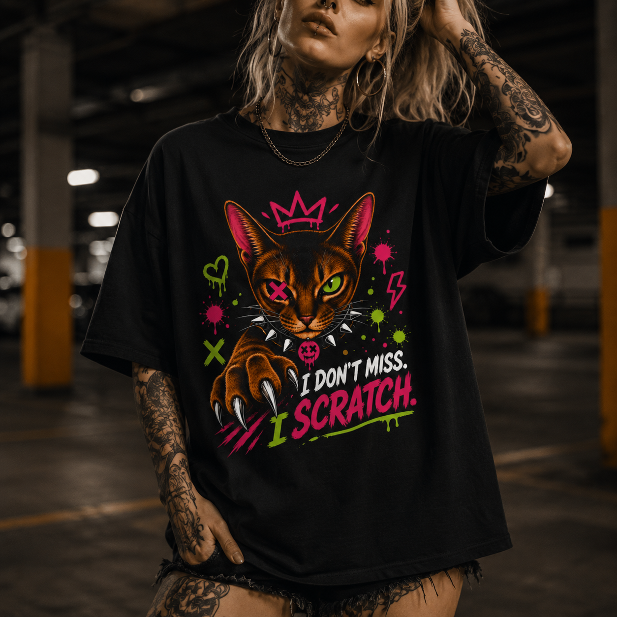 Calamitous Abyssian Cat Tee - I Scratch