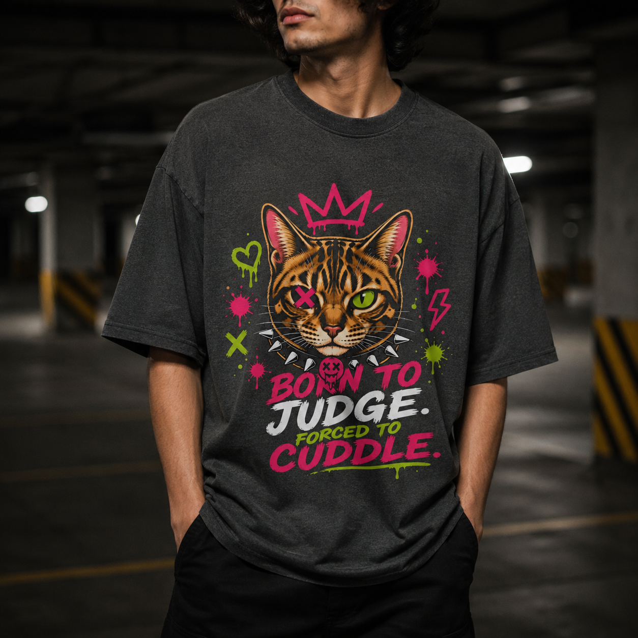 Faultfinder Bengal Cat Tee - Born to Judge