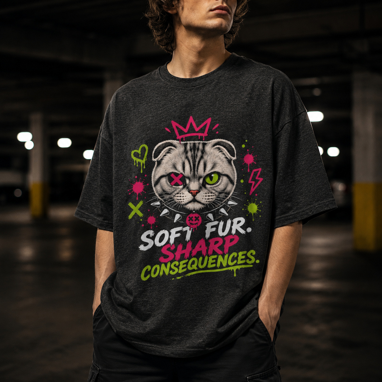 Destructive Yorkshire Dog Tee - Midnight Frenzy