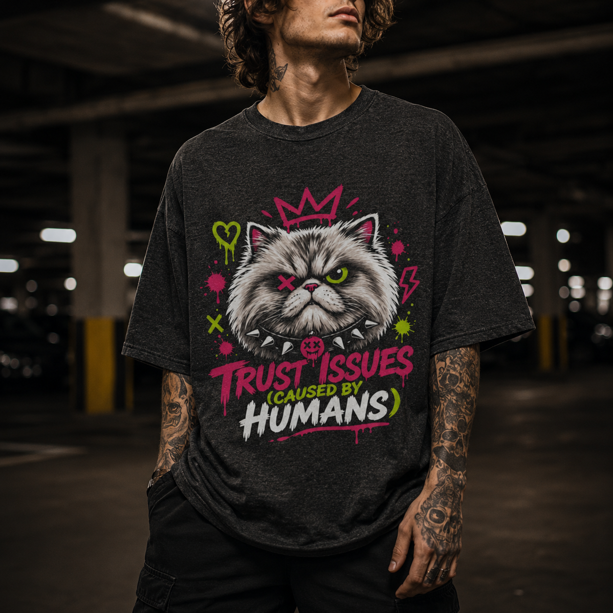 Skeptic Exotic Cat Tee - Trust Issues