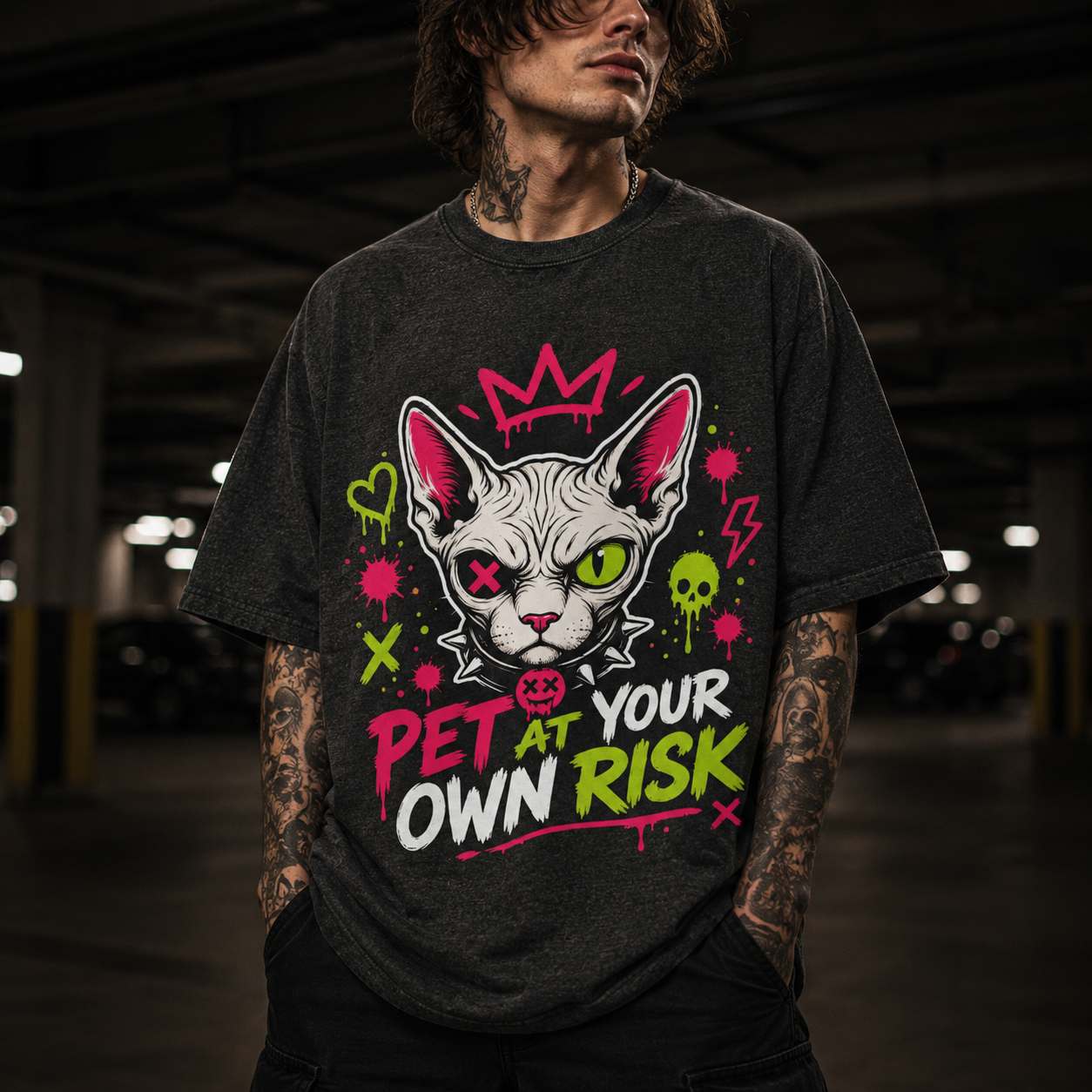 Taunting Sphynx Cat - Pet at Your Own Risk