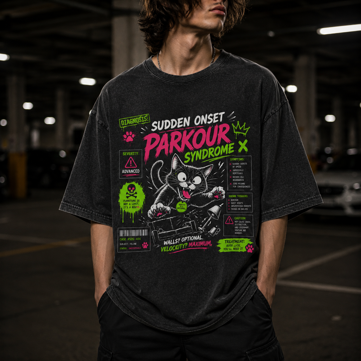 Traceur Bombay Cat Tee -  Sudden Onset Parkour