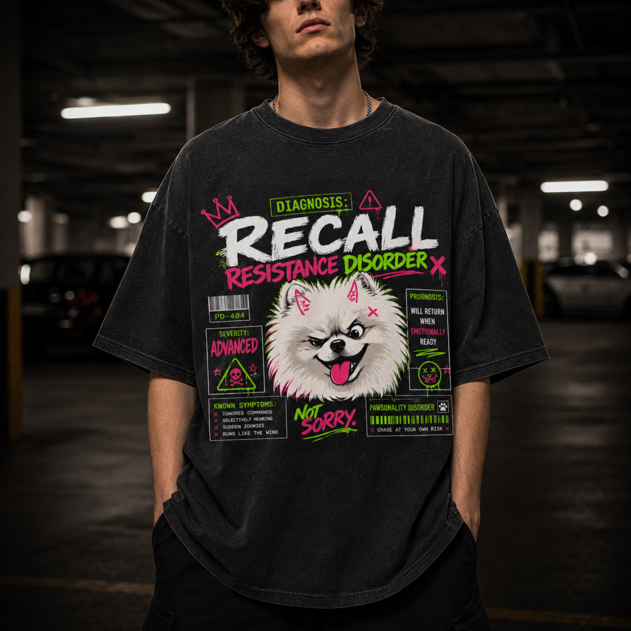 Disobedient Maltese Dog Tee - Recall Resistance