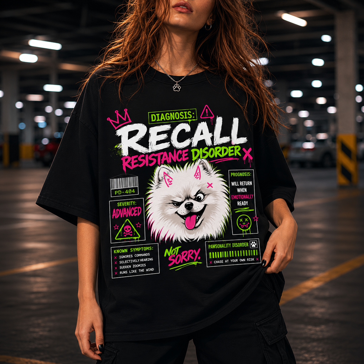 Disobedient Maltese Dog Tee - Recall Resistance
